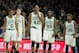 PHILADELPHIA, PA - DECEMBER 3: Avery Bradley #0, Jonas Jerebko #8, Al Horford #42, Jae Crowder #99, and Marcus Smart #36 of the Boston Celtics walk on the court after a timeout in the game against the Philadelphia 76ers at Wells Fargo Center on December 3