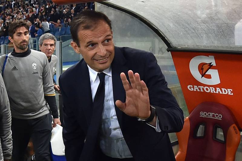 ROME, ITALY - MAY 14: Massimiliano Allegri head coach of Juventus FC prior the Serie A match between AS Roma and Juventus FC at Stadio Olimpico on May 14, 2017 in Rome, Italy.  (Photo by Giuseppe Bellini/Getty Images )