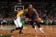 BOSTON, MA - MAY 17: LeBron James #23 of the Cleveland Cavaliers drives to the basket during the game against the Boston Celtics during Game One of the Eastern Conference Finals of the 2017 NBA Playoffs on May 17, 2017 at the TD Garden in Boston, Massachu