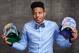NEW YORK, NEW YORK - MAY 16: Draft prospect Markelle Fultz poses poses with draft caps for portraits prior to the 2017 NBA Draft Lottery at the NBA Headquarters in New York, New York. NOTE TO USER: User expressly acknowledges and agrees that, by downloadi