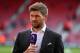 SOUTHAMPTON, ENGLAND - APRIL 15: Steven Gerrard reports pitch side for BT Sport during the Premier League match between Southampton and Manchester City at St Mary's Stadium on April 15, 2017 in Southampton, England. (Photo by Catherine Ivill - AMA/Getty