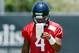 HOUSTON, TX - MAY 13: Deshaun Watson of the Houston Texans arrives for practice during Texans rookie camp on May 13, 2017 in Houston, Texas. (Photo by Bob Levey/Getty Images)