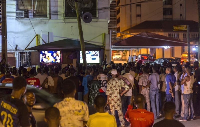 Nigerians watching Premier League football