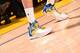OAKLAND, CA - MAY 14: Sneakers worn by Klay Thompson #11 of the Golden State Warriors before the game against the San Antonio Spurs during Game One of the Western Conference Finals of the 2017 NBA Playoffs on May 14, 2017 at ORACLE Arena in Oakland, Calif