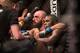 STOCKHOLM, SWEDEN - MAY 28: Abdul Razak Alhassan and Omari Akhmedov are checked by medics after their match during the UFC Fight Night event at Ericsson Globe on May 28, 2017 in Stockholm, Sweden. (Photo by Michael Campanella/Getty Images)
