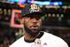BOSTON, MA - MAY 25: LeBron James #23 of the Cleveland Cavaliers talks to the media after defeating the Boston Celtics in Game Five of the Eastern Conference Finals of the 2017 NBA Playoffs on May 25, 2017 at the TD Garden in Boston, Massachusetts. NOTE