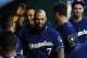 NEW YORK, NY - MAY 31: Eric Thames #7 of the Milwaukee Brewers celebrates with teamates after hitting a two run home run against Jacob deGrom #48 of the New York Mets in the first inning during their game at Citi Field on May 31, 2017 in New York City.