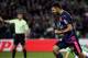 Bordeaux's French forward Gaetan Laborde reacts after scoring a goal during the French L1 football match between AS Saint-Etienne and FC Girondins de Bordeaux, on May 5, 2017 at the Geoffroy Guichard stadium in Saint-Etienne, central France. / AFP PHOTO /