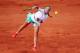 PARIS, FRANCE - JUNE 06: Jelena Ostapenko of Latvia plays a forehand shot during her match with Caroline Wozniacki of Denmark, on day ten at Roland Garros on June 6, 2017 in Paris, France. (Photo by Ian MacNicol/Getty Images)