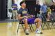 LOS ANGELES, CA - JUNE 07: Lonzo Ball sits on the side after his work out for the Los Angeles Lakers at Toyota Sports Center in Los Angeles, California. NOTE TO USER: User expressly acknowledges and agrees that, by downloading and/or using this Photograp