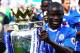 LONDON, ENGLAND - MAY 21: N'Golo Kante of Chelsea poses with the Premier League trophy following the Premier League match between Chelsea and Sunderland at Stamford Bridge on May 21, 2017 in London, England. (Photo by Chris Brunskill Ltd/Getty Images)