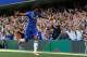 Chelsea's Brazilian midfielder Willian celebrates after scoring their first goal during the English Premier League football match between Chelsea and Sunderland at Stamford Bridge in London on May 21, 2017. / AFP PHOTO / Ian KINGTON / RESTRICTED TO EDITOR