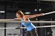 Hyan prepares to train at the World Gym Arena.