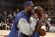 NEW ORLEANS - FEBRUARY 16: LeBron James and Chauncey Billups of the East All-Stars share a laugh during the East All-Star Practice on center court during NBA Jam Session Presented by Adidas on February 16, 2008 at the Ernest N. Morial convention center in