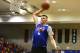 NEW YORK, NY - OCTOBER 25: Kristaps Porzingis #6 of the New York Knicks drives to the basket at open practice on October 20, 2015 at Columbia University in New York City. NOTE TO USER: User expressly acknowledges and agrees that, by downloading and or us