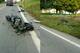 Darrell's motorcycle after the collision