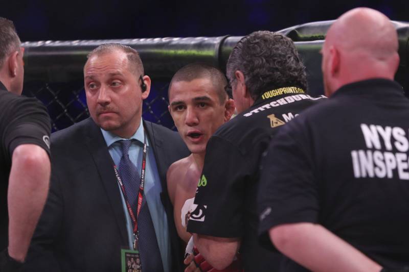 Aaron Pico, stunned in defeat at Bellator: NYC.