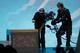 LOS ANGELES, CA - JUNE 15: Microsoft HoloLens is demonstrated during the Microsoft Xbox E3 press conference at the Galen Center on June 15, 2015 in Los Angeles, California. The Microsoft press conference is held in conjunction with the annual Electronic