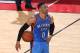 HOUSTON, TX - APRIL 25: Russell Westbrook #0 of the Oklahoma City Thunder looks on during the game against the Houston Rockets in Game Five of the Western Conference Quarterfinals during the 2017 NBA Playoffs on April 25, 2017 at the Toyota Center in Hous