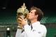 LONDON, ENGLAND - JULY 11: Andy Murray of Great Britain revisits centre court as he kisses the trophy at Wimbledon on July 11, 2016 in London, England. (Photo by Julian Finney/Getty Images)