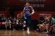 LAS VEGAS, NV - JULY 12: Ben Simmons #25 of the Philadelphia 76ers brings the ball up court against the Golden State Warriors during the 2016 NBA Las Vegas Summer League on July 12, 2016 at The Thomas & Mack Center in Las Vegas, Nevada. NOTE TO USER: Use