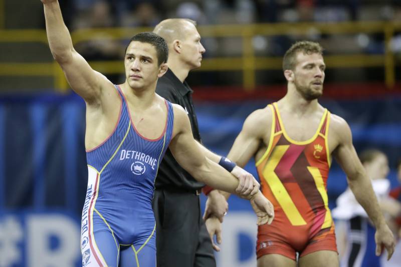 Pico after one of his successful Olympic trials matches.