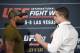 LOS ANGELES, CA - JUNE 29:Yoel Romero (L) and Robert Whittaker face off during the UFC International Fight Week Media Day June 29, 2017, in Los Angeles, California. (Photo by Kevork Djansezian/Zuffa LLC via Getty Images)