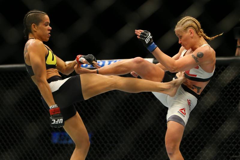 Many observers think Shevchenko (right) will get the better of Nunes if the fight makes it to the championship rounds.