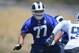 Left tackle Andrew Whitworth during his first minicamp with the Los Angeles Rams
