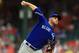 ARLINGTON, TX - JUNE 19: Marco Estrada #25 of the Toronto Blue Jays throws against the Texas Rangers in the first inning at Globe Life Park in Arlington on June 19, 2017 in Arlington, Texas. (Photo by Ronald Martinez/Getty Images)