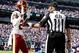 EAST RUTHERFORD, NJ - SEPTEMBER 25: Josh Norman #24 of the Washington Redskins pleads his case with the referee as Odell Beckham #13 of the New York Giants is on the ground in the first quarter at MetLife Stadium on September 25, 2016 in East Rutherford