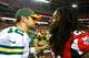 ATLANTA, GA - OCTOBER 30: Aaron Rodgers #12 of the Green Bay Packers hugs Desmond Trufant #21 of the Atlanta Falcons after their 33-32 loss at Georgia Dome on October 30, 2016 in Atlanta, Georgia. (Photo by Kevin C. Cox/Getty Images)