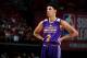 LAS VEGAS, NV - JULY 16: Lonzo Ball #2 of the Los Angeles Lakers looks on during the game against the Dallas Mavericks during the 2017 Summer League Semifinals on July 16, 2017 at the Thomas & Mack Center in Las Vegas, Nevada. NOTE TO USER: User expressly