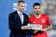 KRAKOW, POLAND - JUNE 30: Dani Ceballos of Spain is awarded the Player of the Tournament by Aleksander Ceferin, UEFA president during the UEFA European Under-21 Championship Final between Germany and Spain at Krakow Stadium on June 30, 2017 in Krakow, Pol
