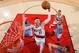 PORTLAND, OR - MARCH 28: Jusef Nurkic #27 of the Portland Trailblazers; shoots the ball against the Denver Nuggets on March 28, 2017 at the Moda Center in Portland, Oregon. NOTE TO USER: User expressly acknowledges and agrees that, by downloading and or