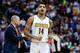 Apr 7, 2017; Denver, CO, USA; Denver Nuggets guard Gary Harris (14) in the third quarter against the New Orleans Pelicans at the Pepsi Center. Mandatory Credit: Isaiah J. Downing-USA TODAY Sports