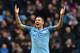 MANCHESTER, ENGLAND - FEBRUARY 05: Manchester City's Aleksandar Kolarov celebrates as Manchester City's Gabriel Jesus scores the second goal during the Premier League match between Manchester City and Swansea City at the Etihad Stadium on February 5, Manc