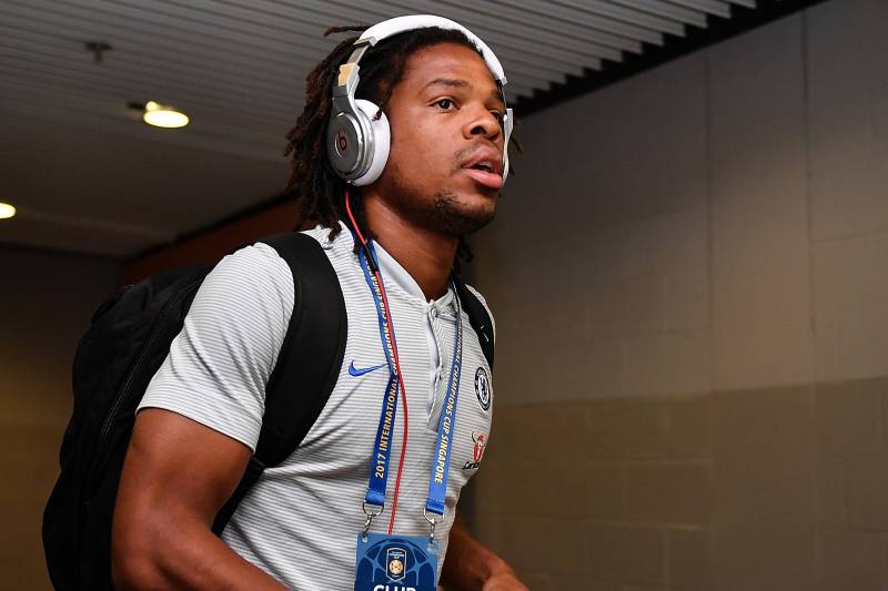 SINGAPORE - JULY 25: Loic Remy of Chelsea FC looks during the International Champions Cup match between Chelsea FC and FC Bayern Munich at National Stadium on July 25, 2017 in Singapore.  (Photo by Thananuwat Srirasant/Getty Images for ICC)