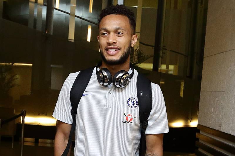 SINGAPORE - JULY 23:  (L-R) Andreas Christensen and Lewis Baker of Chelsea FC arrive at Jet Quay Private Terminal ahead of the International Champions Cup on July 23, 2017 in Singapore.  (Photo by Suhaimi Abdullah/Getty Images  for ICC)