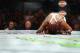 Justino celebrates her win over Evinger.