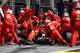 Vettel just stayed ahead of Raikkonen after the pitstops.