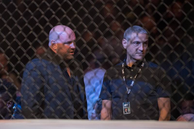 Ari Emanuel (right) and Dana White will have to show Conor the money.