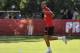 Monaco's Brazilian defender Fabinho gestures during a training session on June 30, 2017 in Monaco. / AFP PHOTO / Yann COATSALIOU (Photo credit should read YANN COATSALIOU/AFP/Getty Images)
