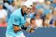 MASON, OH - AUGUST 13: John Isner celebrates a point against Viktor Troiki of Serbia during the Western & Southern Open at the Lindner Family Tennis Center on August 13, 2017 in Mason, Ohio. (Photo by Matthew Stockman/Getty Images)