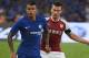This photo taken on July 22, 2017 shows Chelsea's Kenedy (L) competing for the ball with Arsenal's Laurent Koscielny during their pre-season football match in Beijing's National Stadium.
Kenedy was sent home from Chelsea's pre-season tour of Asia as puni