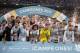 MADRID, SPAIN - AUGUST 16: Sergio Ramos of Real Madrid CF celebrates with teammates with the Supercopa de Espana trophy after beating FC Barcelona 2-0 (3-1) on aggregate in the Supercopa de Espana Final 2nd Leg match between Real Madrid and FC Barcelona a