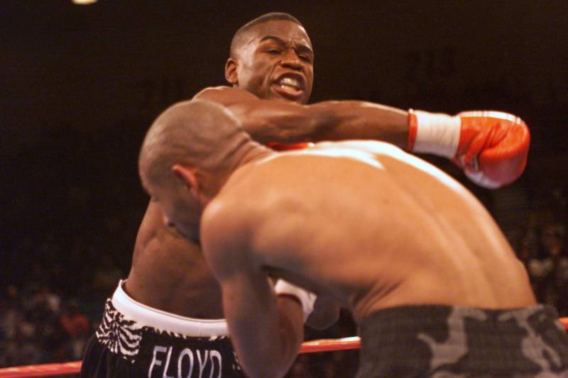 Young Mayweather brutalized Corrales.