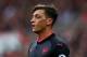 STOKE ON TRENT, ENGLAND - AUGUST 19: Mesut Ozil of Arsenal looks on during the Premier League match between Stoke City and Arsenal at Bet365 Stadium on August 19, 2017 in Stoke on Trent, England. (Photo by Chris Brunskill Ltd/Getty Images)