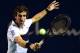 WINSTON SALEM, NC - AUGUST 21: Pablo Cuevas of Uruguay returns a shot from Jan-Lennard Struff of Germany during the third day of the Winston-Salem Open at Wake Forest University on August 21, 2017 in Winston Salem, North Carolina. (Photo by Jared C. Til