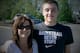 "I won't stop you, but I'll never feel good about it because it's so dangerous," Kelly (left) told Evan (right) when he first signed up for a youth football league.